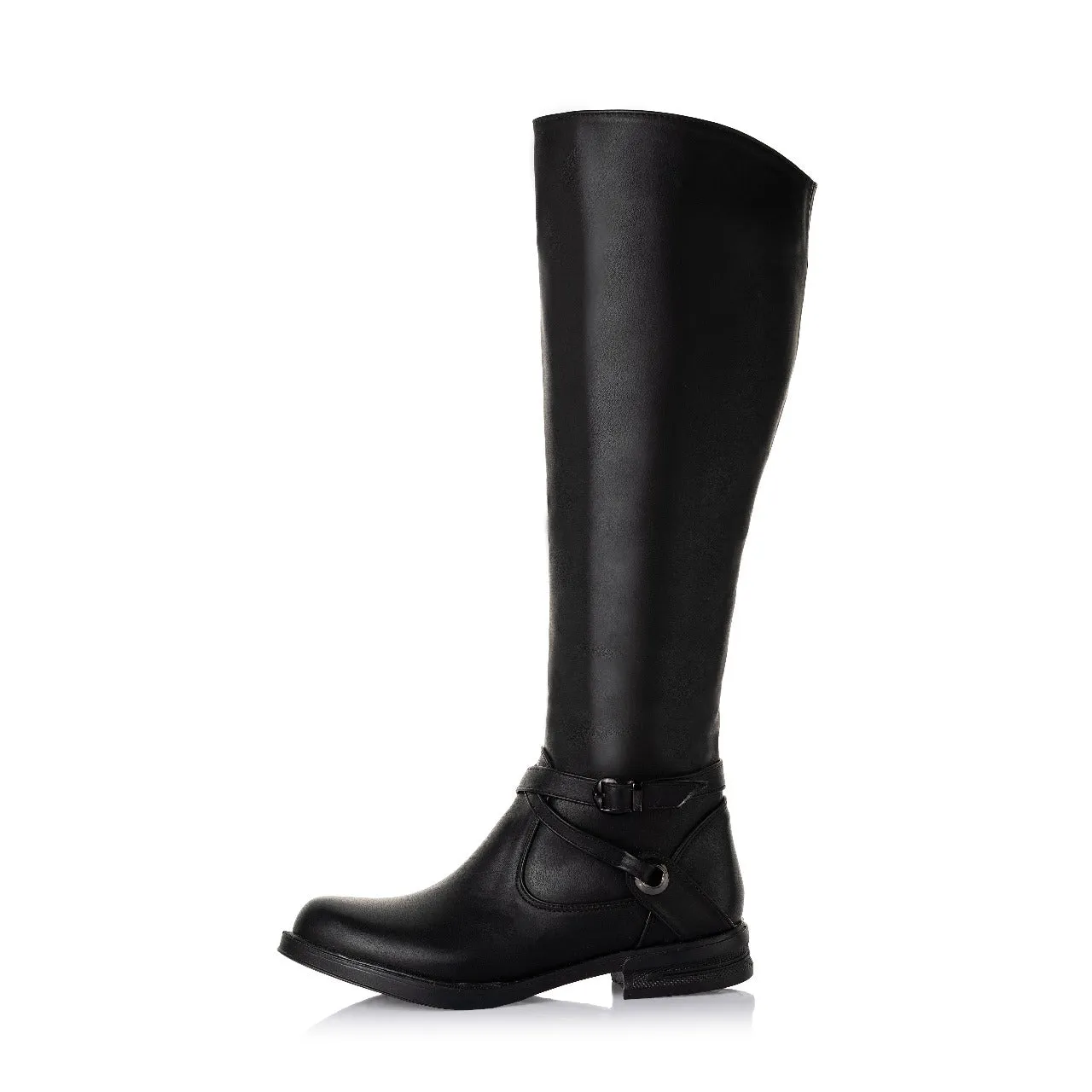 Buckle Knee-High Boots