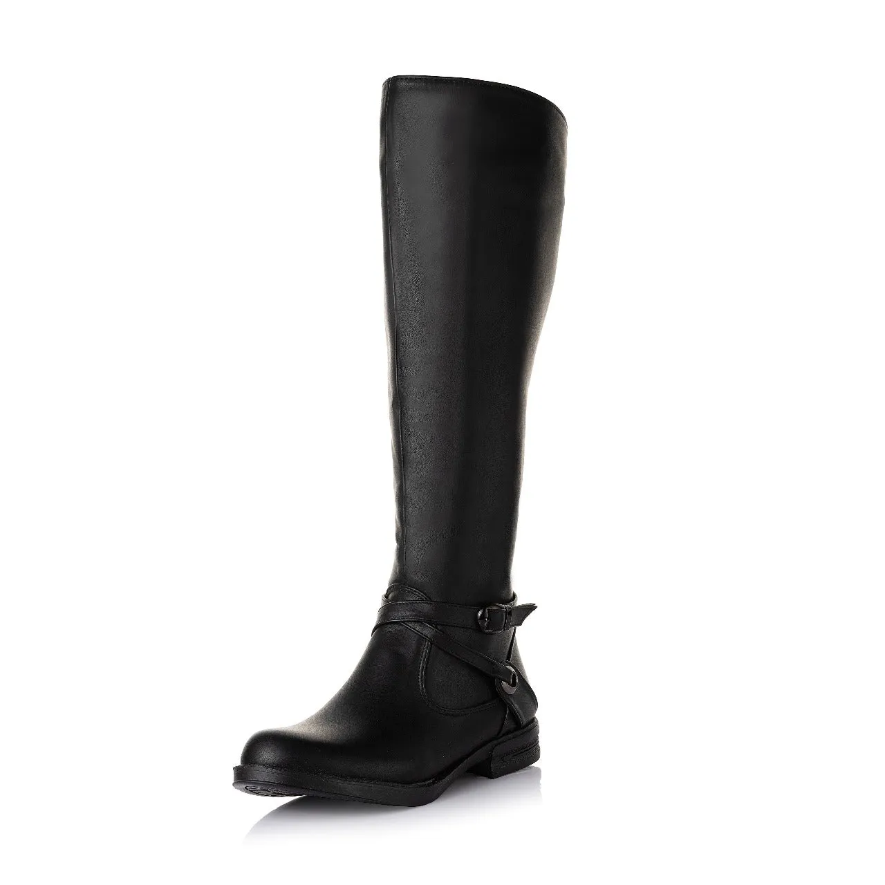 Buckle Knee-High Boots