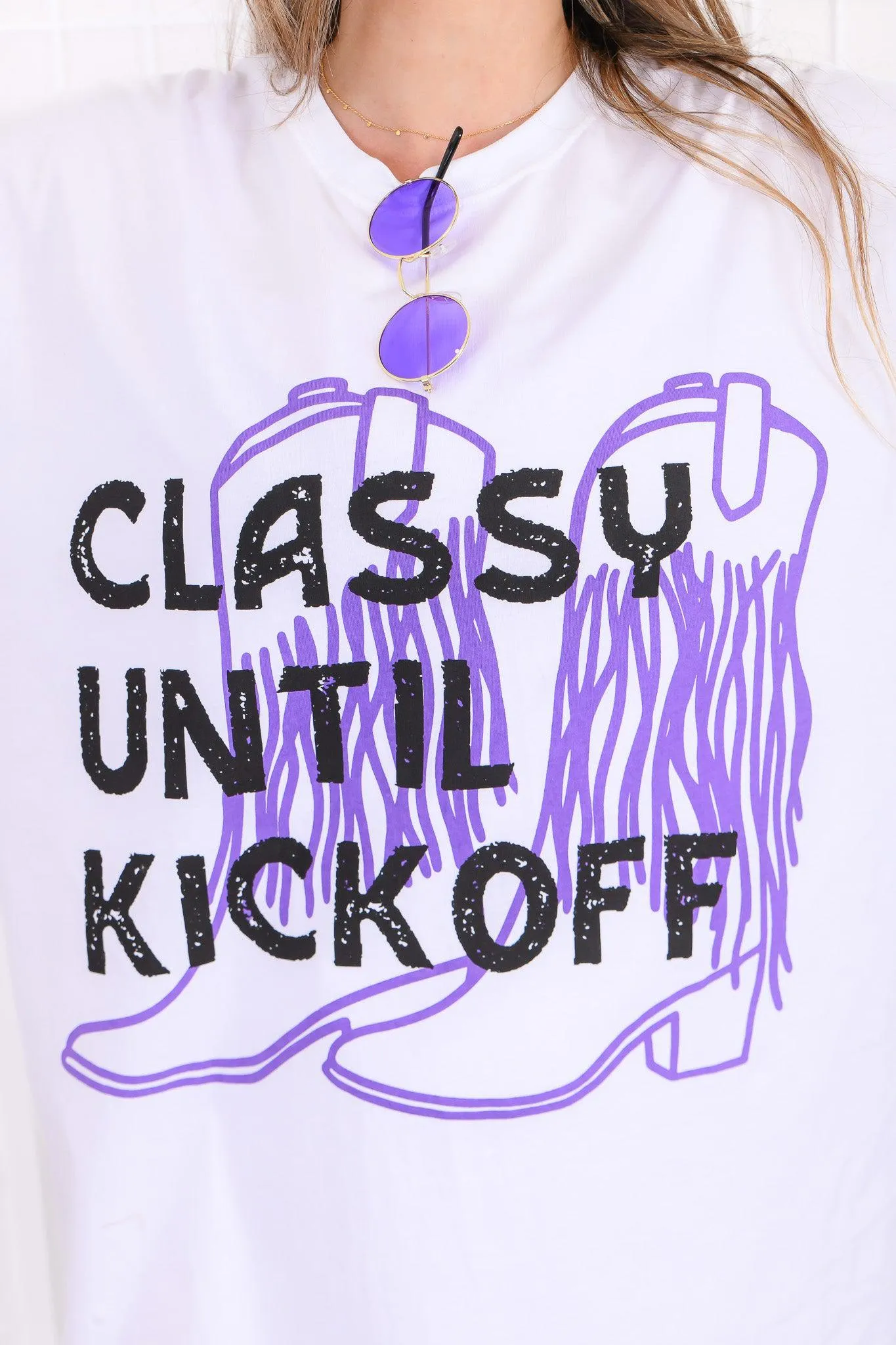 Buddy Love Purple Football Marshall Classy Tee