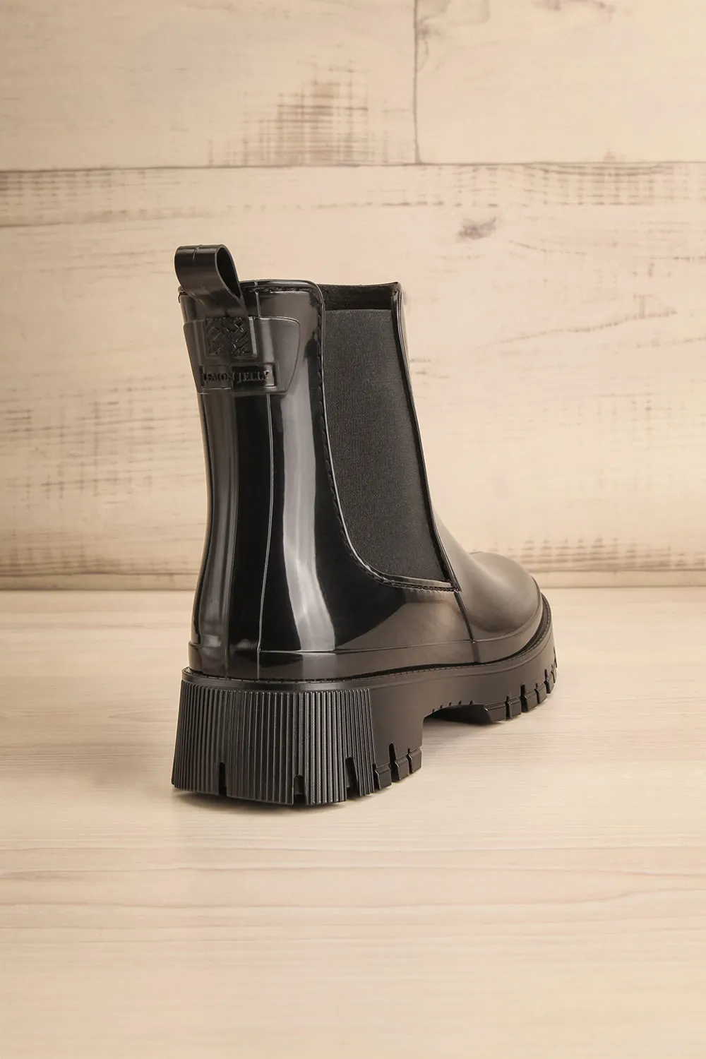 Bukavu Black | Round-Toe Ankle Rain Boots