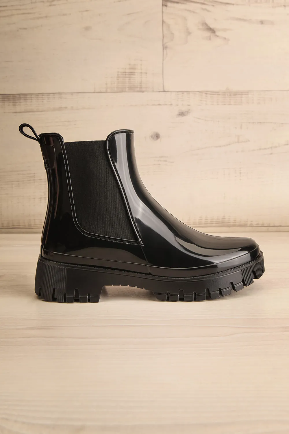 Bukavu Black | Round-Toe Ankle Rain Boots