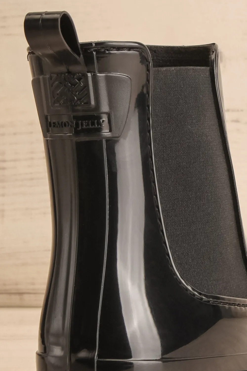 Bukavu Black | Round-Toe Ankle Rain Boots