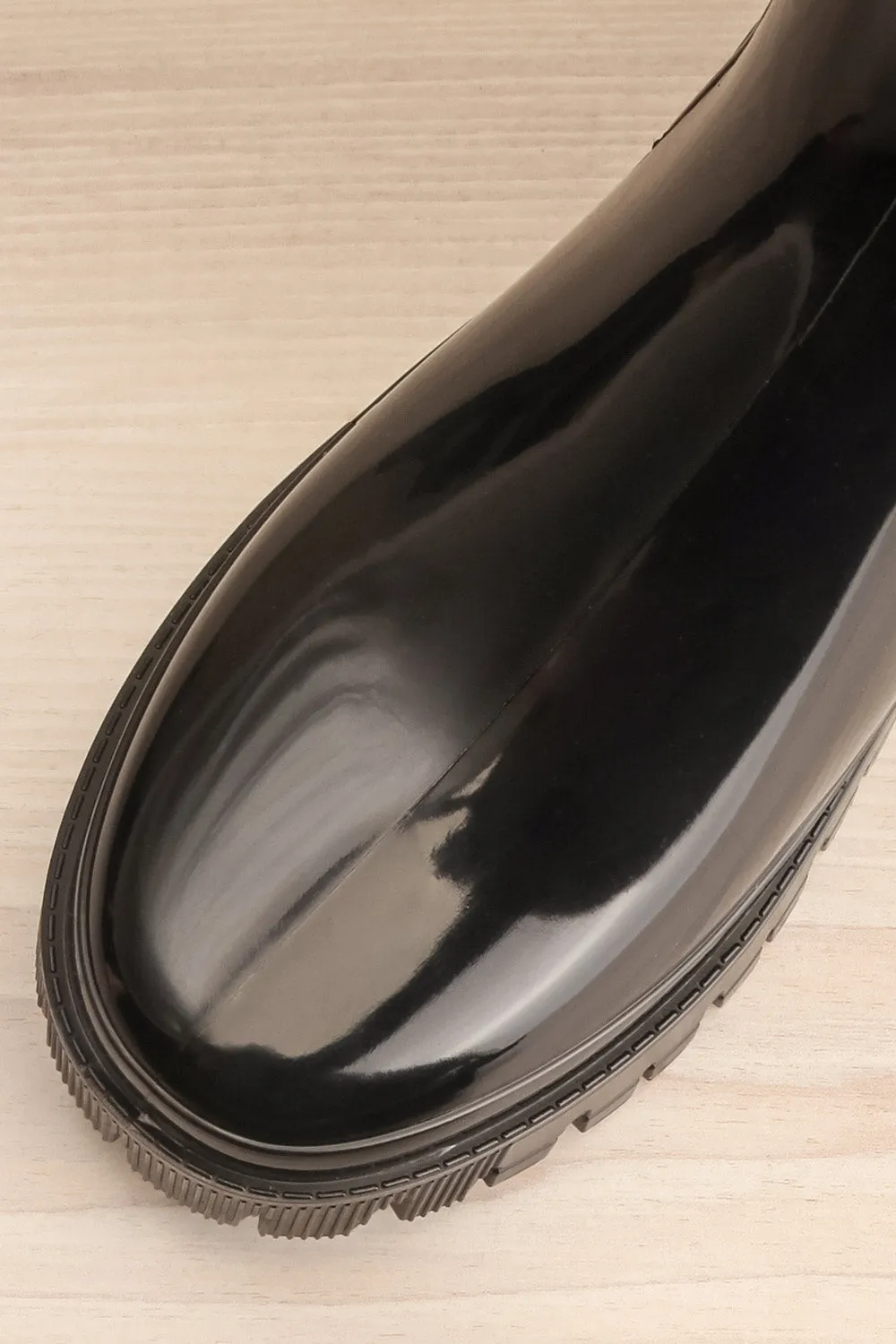 Bukavu Black | Round-Toe Ankle Rain Boots