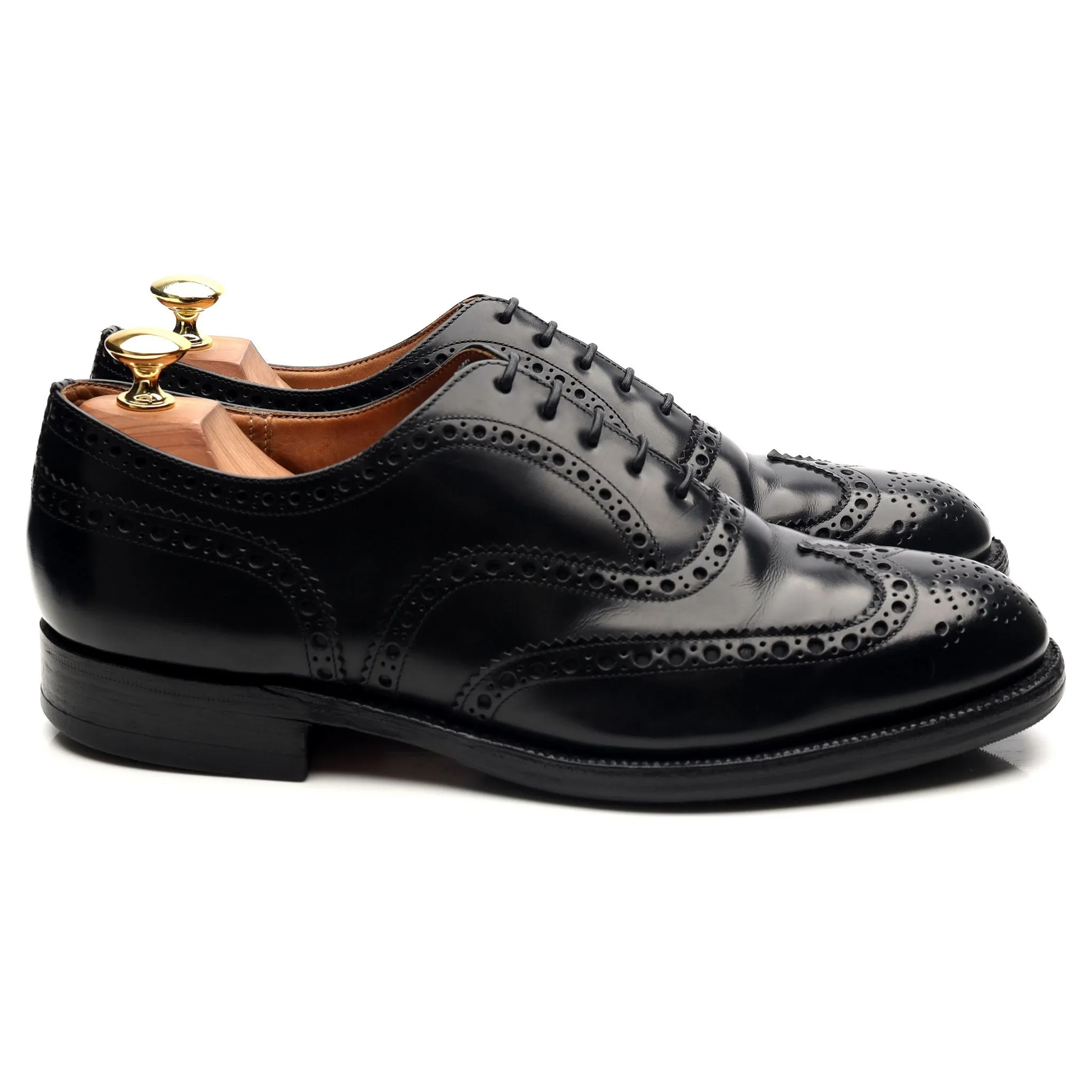 'Burwood' Black Leather Oxford UK 8.5 G