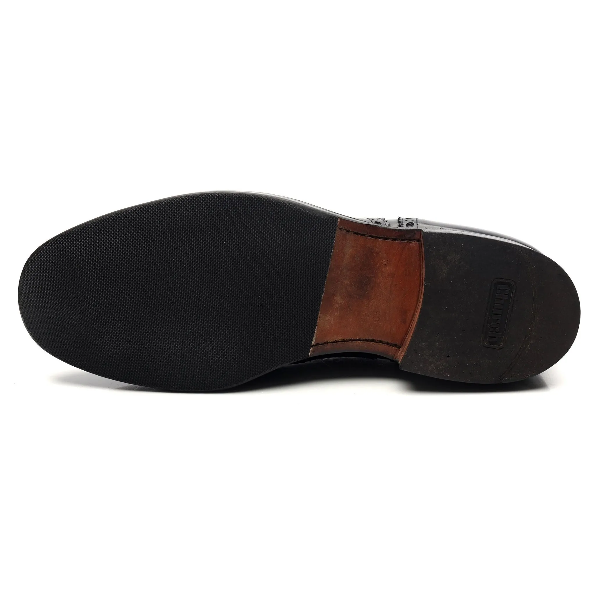 'Burwood' Black Leather Oxford UK 8.5 G
