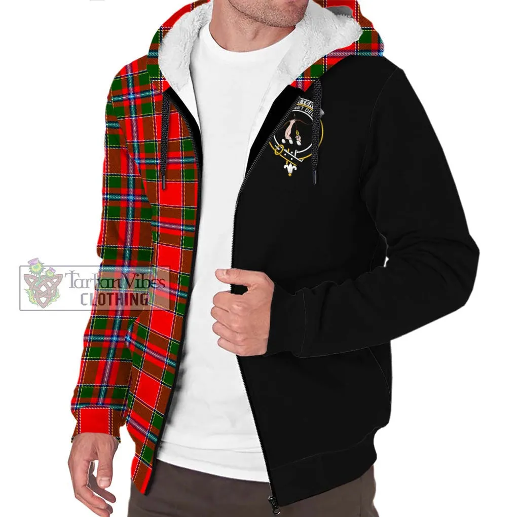 Butter Tartan Sherpa Hoodie with Family Crest and Half Of Me Style