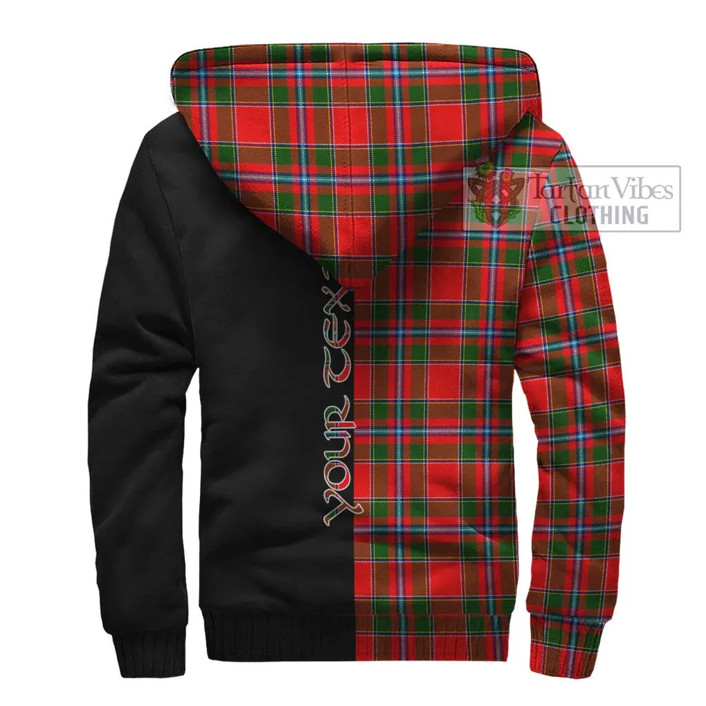 Butter Tartan Sherpa Hoodie with Family Crest and Half Of Me Style
