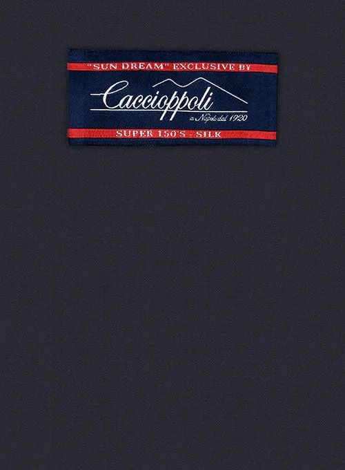 Caccioppoli Sun Dream Dark Navy Blue Wool Silk Jacket