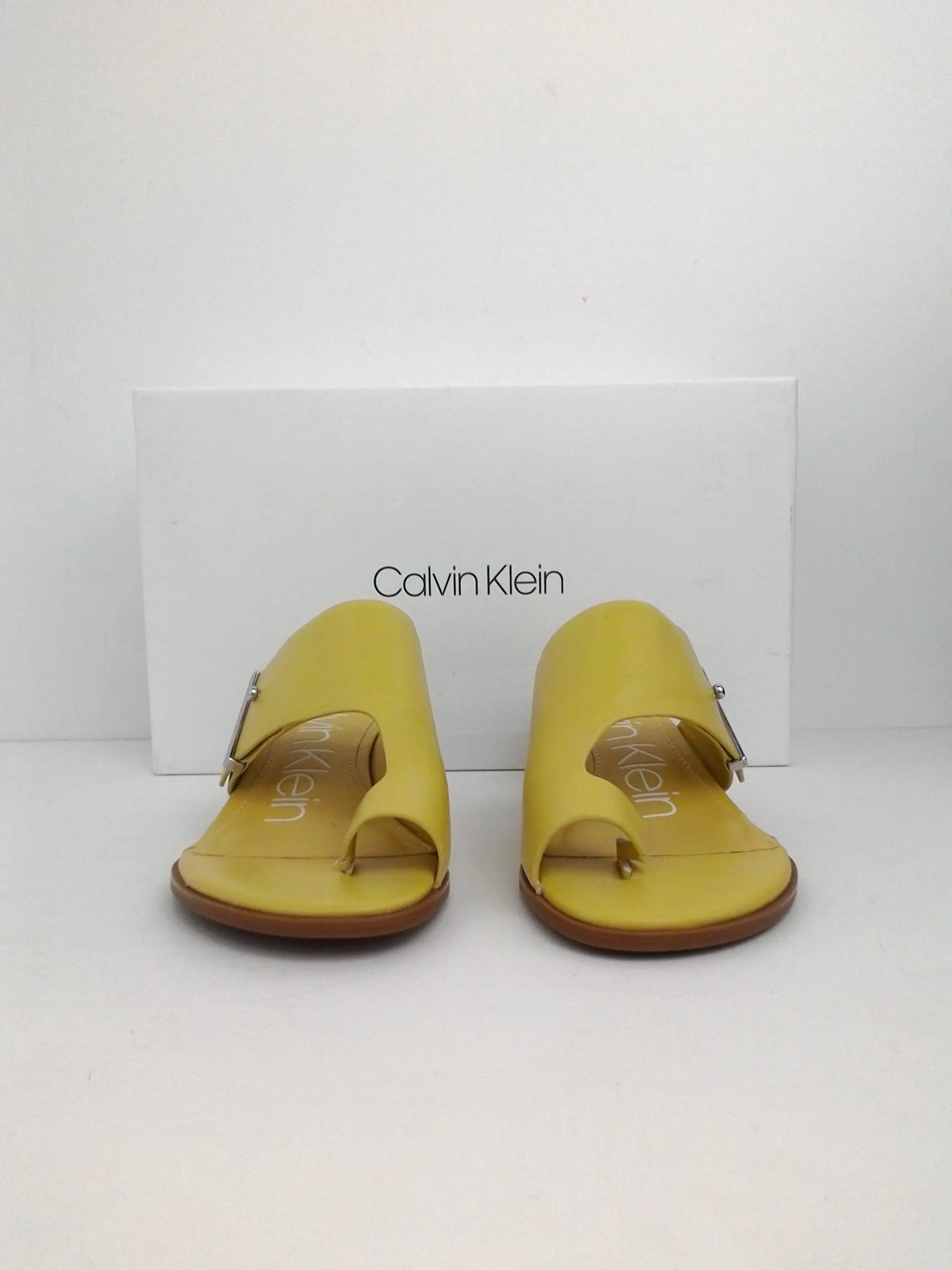 Calvin Klein Women's Daria Nappa leather Dress Sandal size 5.5 M