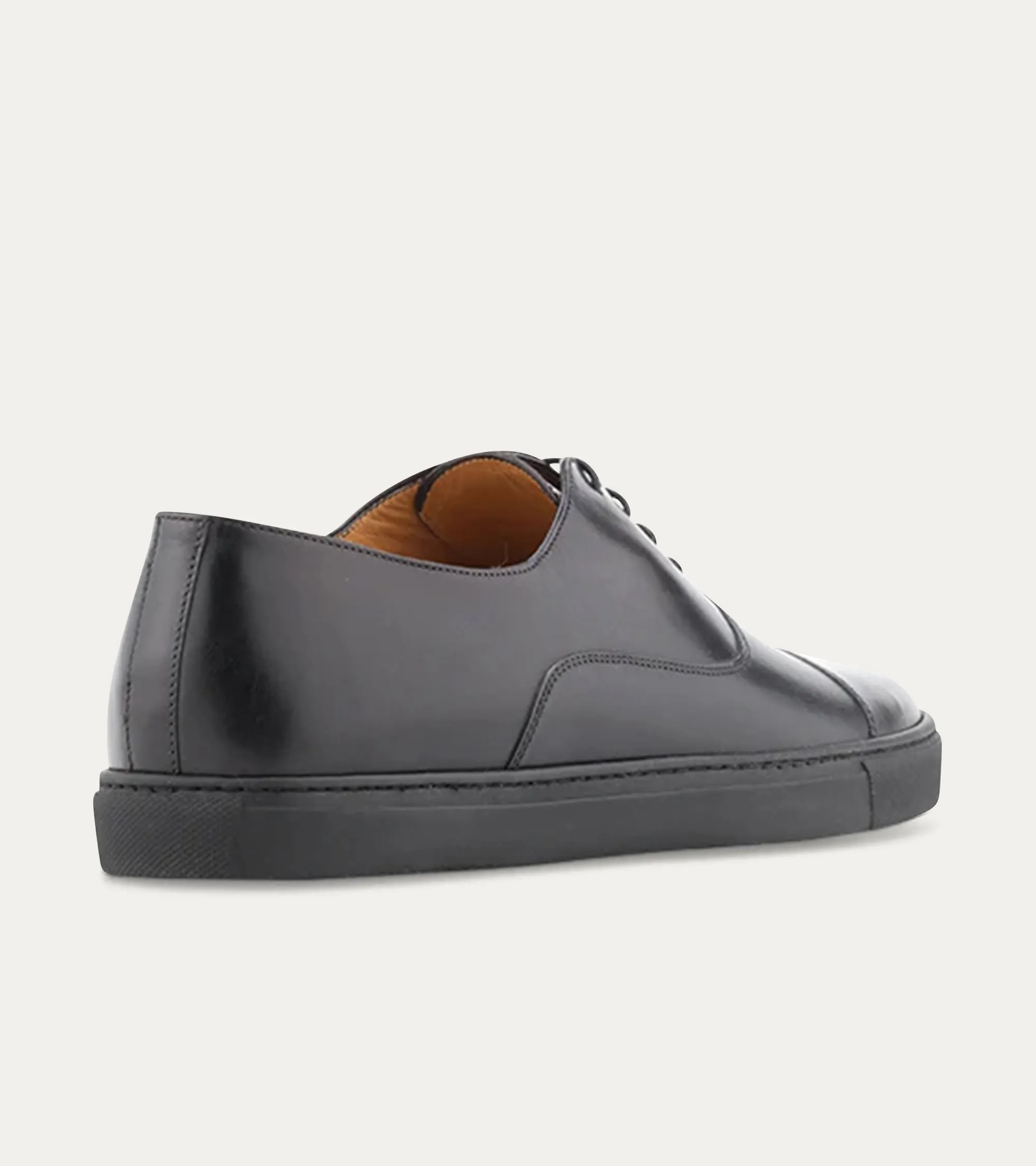 Cap Toe Oxford Sneaker In Black Antique