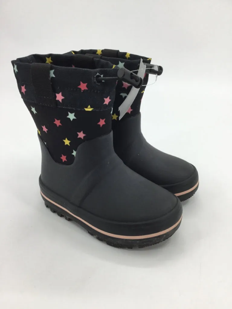 Cat & Jack Child Size 7 Toddler Black Rain/Snow Boots