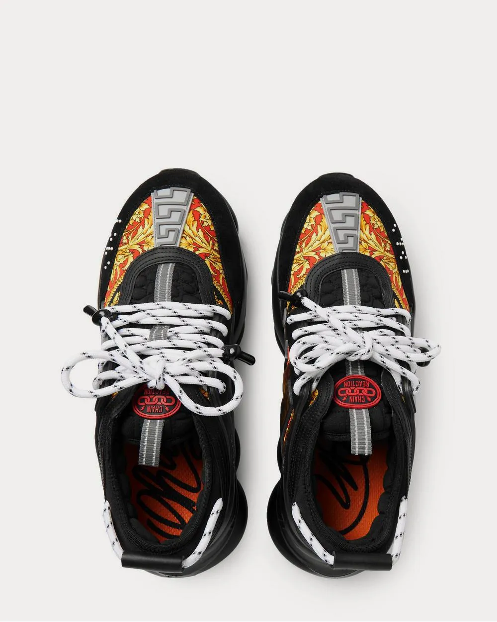 Chain Reaction Panelled Shell, Rubber and Suede  Black low top sneakers