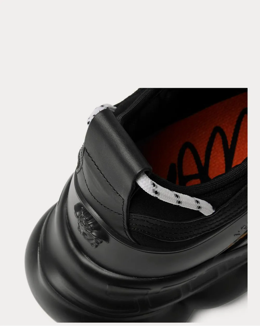 Chain Reaction Panelled Shell, Rubber and Suede  Black low top sneakers