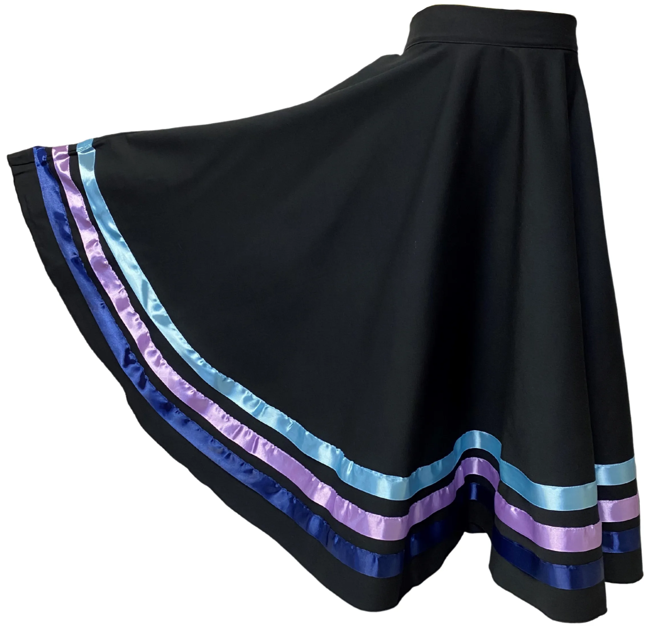 Character Skirt Wide Blue/Mauve/Navy