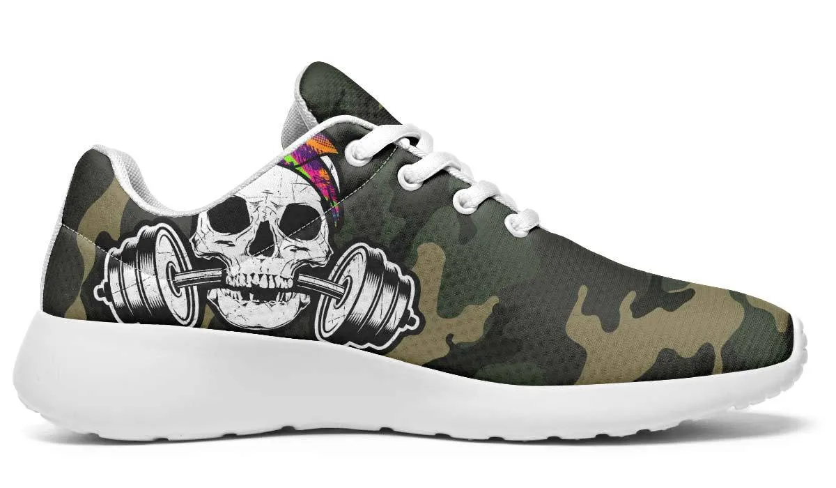 Color Halftone Dumbbell Skull Camo