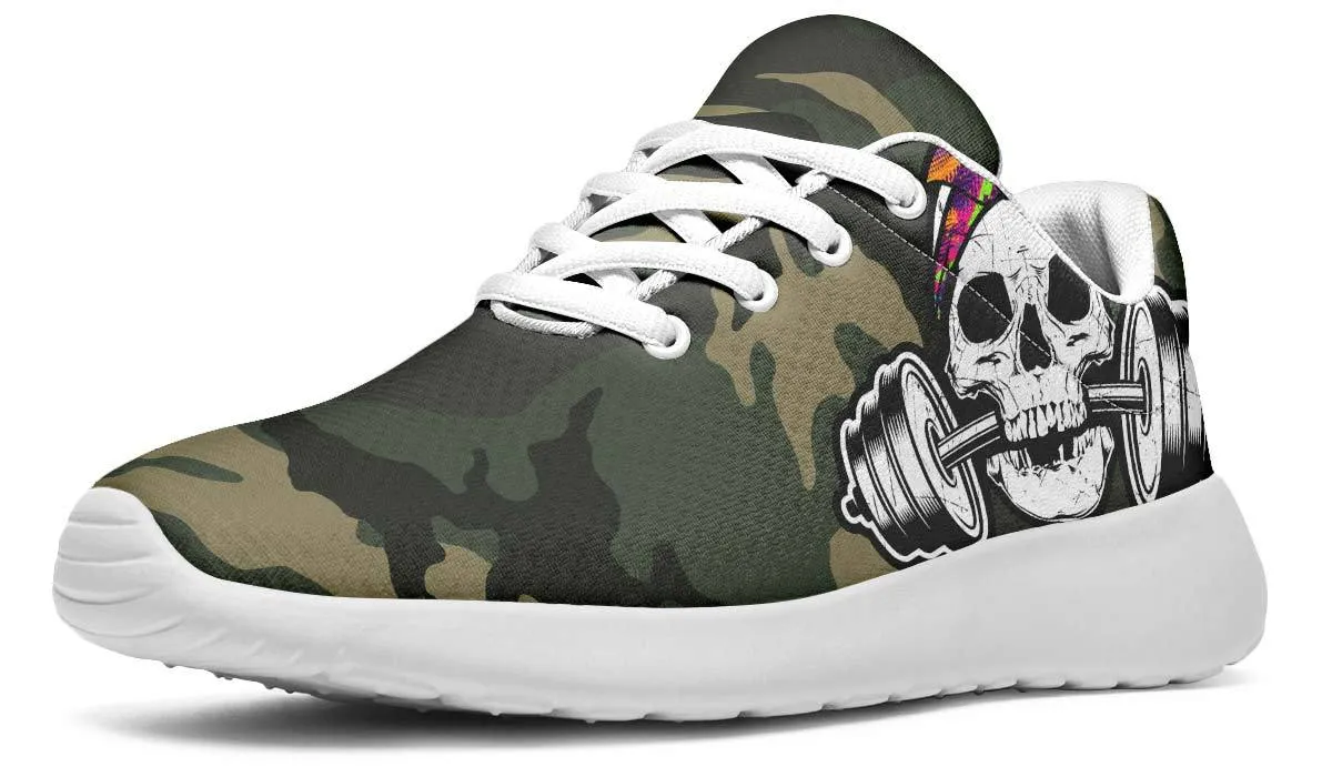 Color Halftone Dumbbell Skull Camo