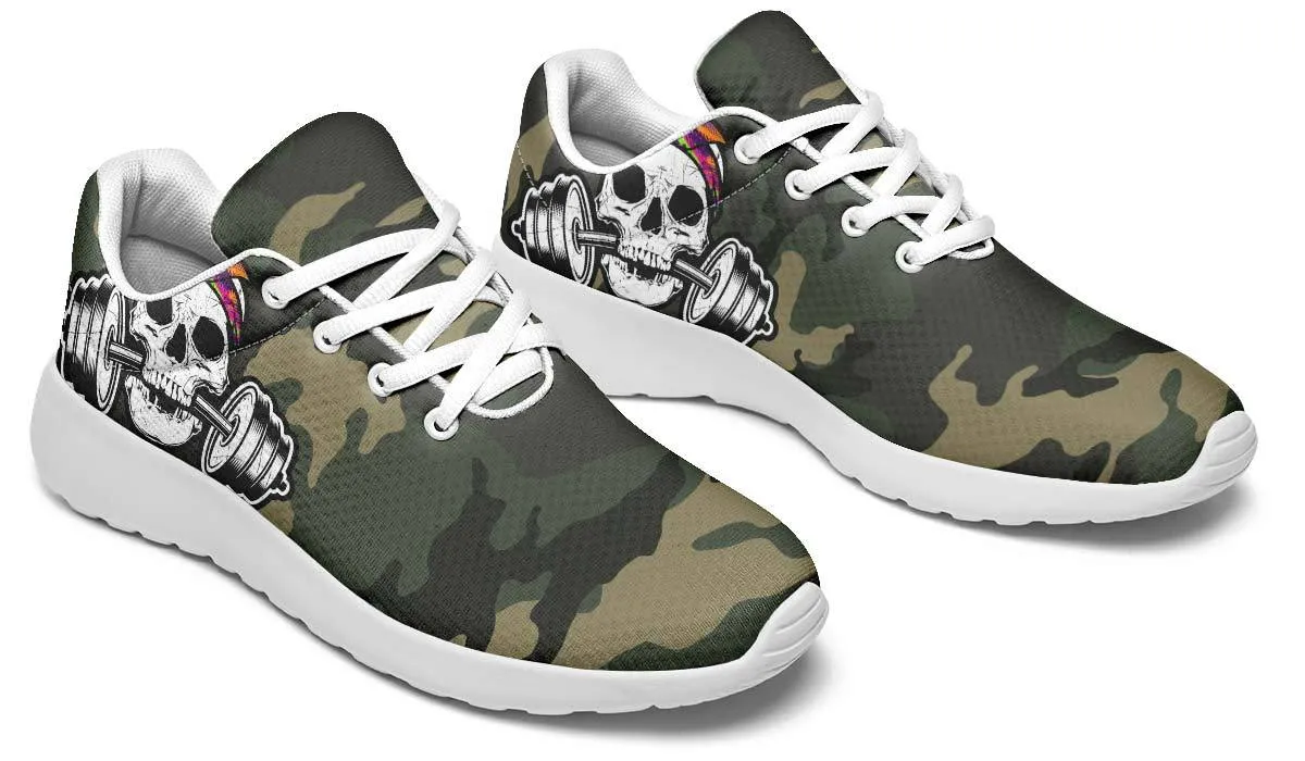 Color Halftone Dumbbell Skull Camo
