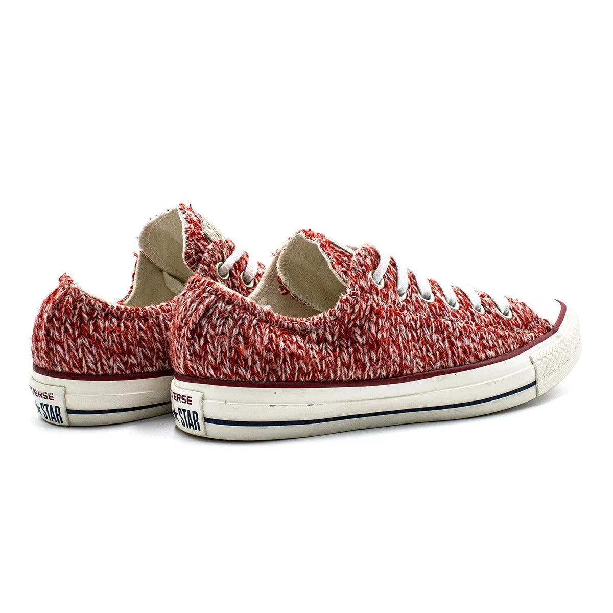 Converse Chuck Taylor Ox Low-Top Sneakers Fabric Red Colour For Women