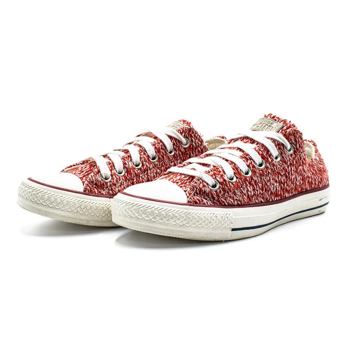 Converse Chuck Taylor Ox Low-Top Sneakers Fabric Red Colour For Women