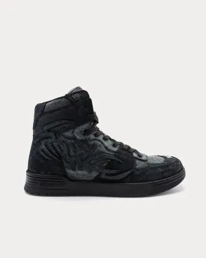 Court Black High Top Sneakers