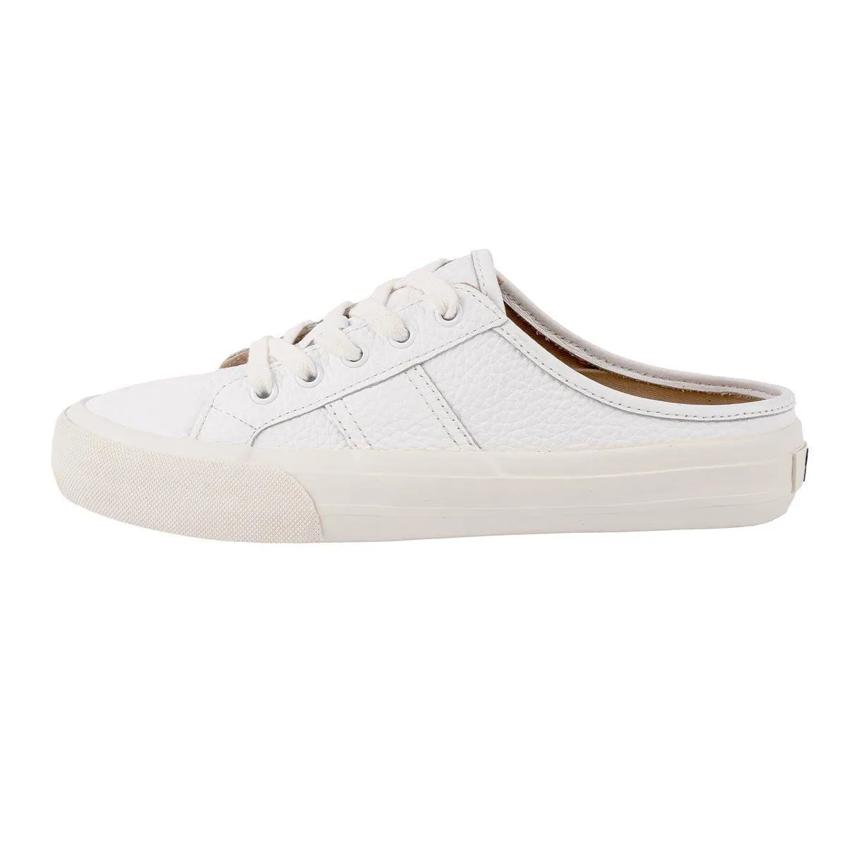 Crown Vintage Floraine Mules Low-Top Sneakers Fabric White Colour For Women