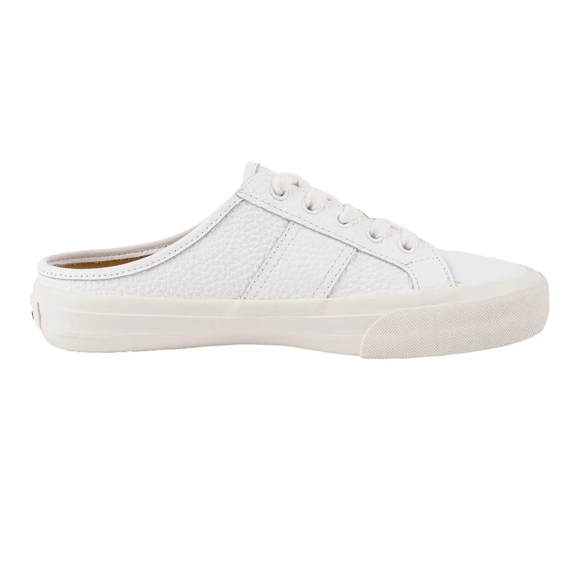 Crown Vintage Floraine Mules Low-Top Sneakers Fabric White Colour For Women