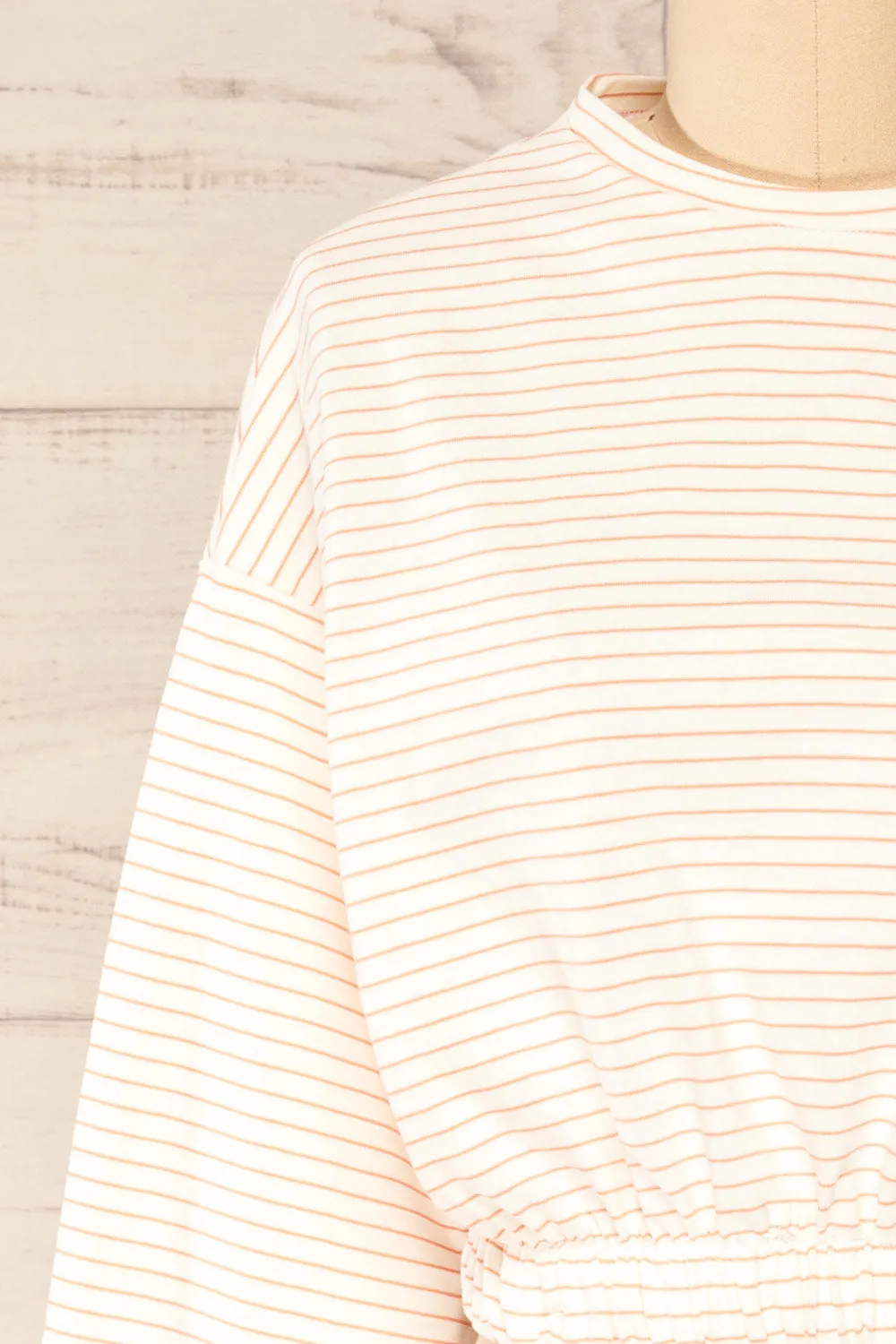 Cruise Crewneck | Striped Cropped Top