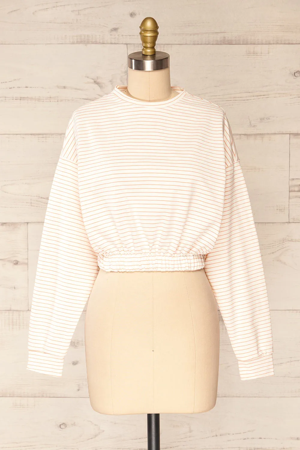 Cruise Crewneck | Striped Cropped Top