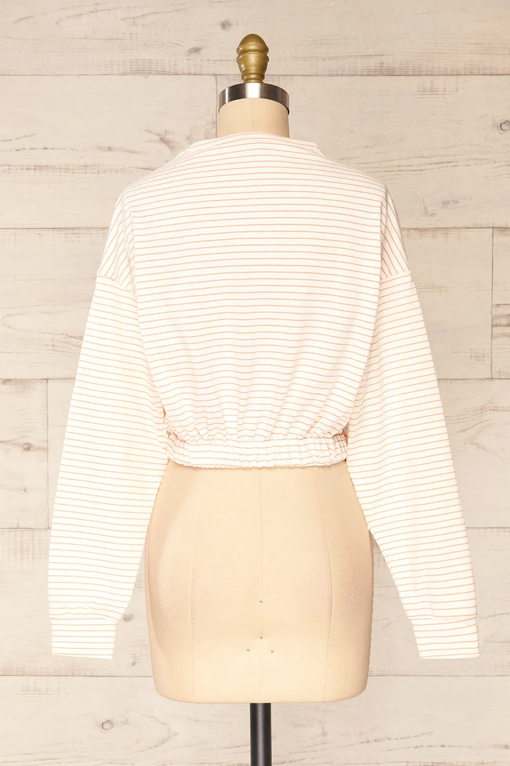 Cruise Crewneck | Striped Cropped Top