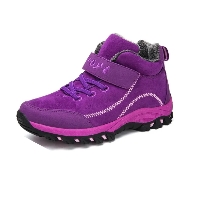 Cuzcare Women Orthopedic Boots Comfortable Suede Leather Warm Hiking Boots
