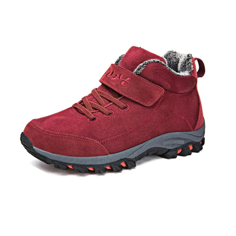 Cuzcare Women Orthopedic Boots Comfortable Suede Leather Warm Hiking Boots