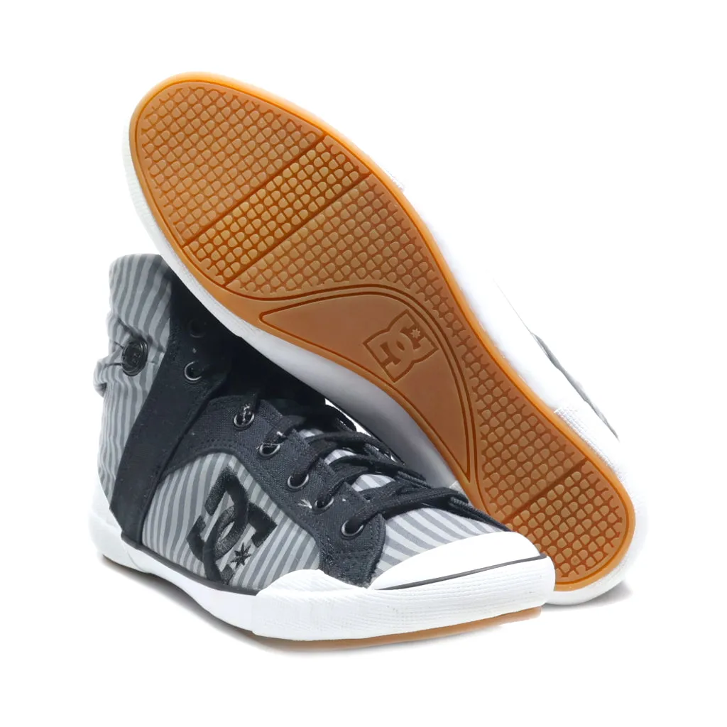 Dc Shoes High-Top Sneakers Fabric Grey Colour For Women