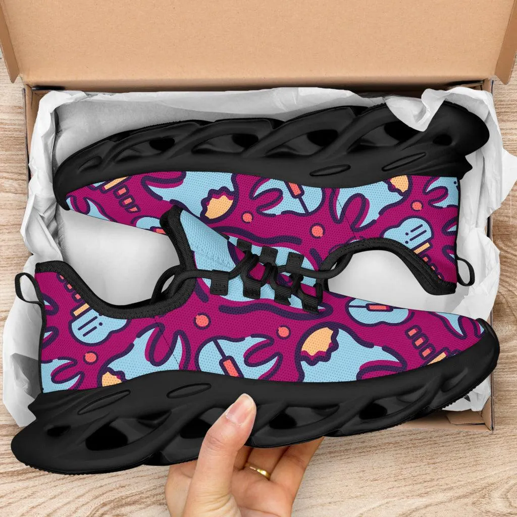 Dentist Blue and Pink Sneakers - White