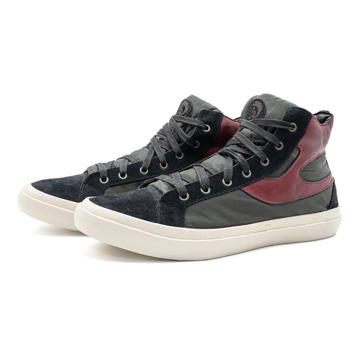 Diesel Skwaartzzmid High-Top Sneakers Fabric Multicolour Colour For Men