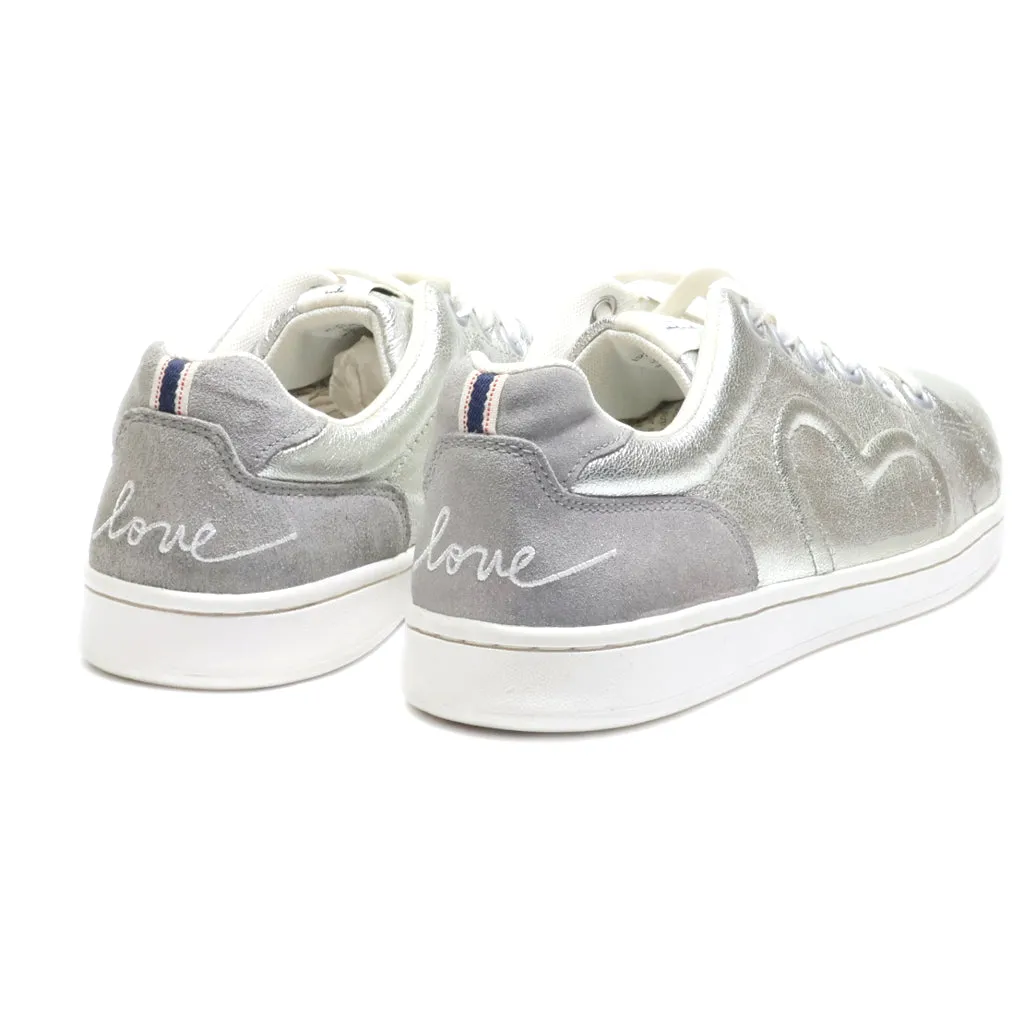 Ellen Degeneres Low-Top Sneakers Leather Silver Colour For Women