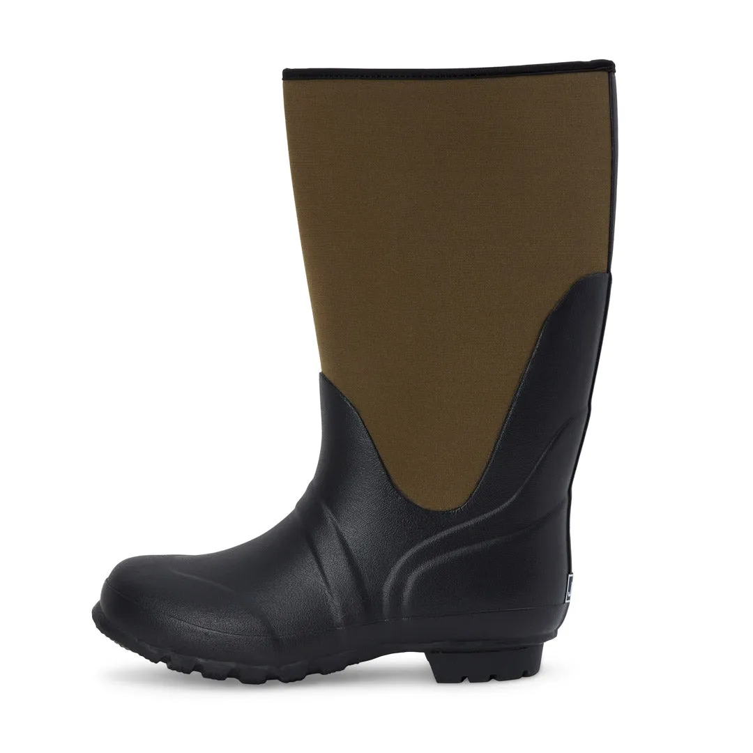 Extra Wide Calf Neoprene Rubber Rain Boots - Green - Up to 20 inch Calf - Wide in Foot and Ankle