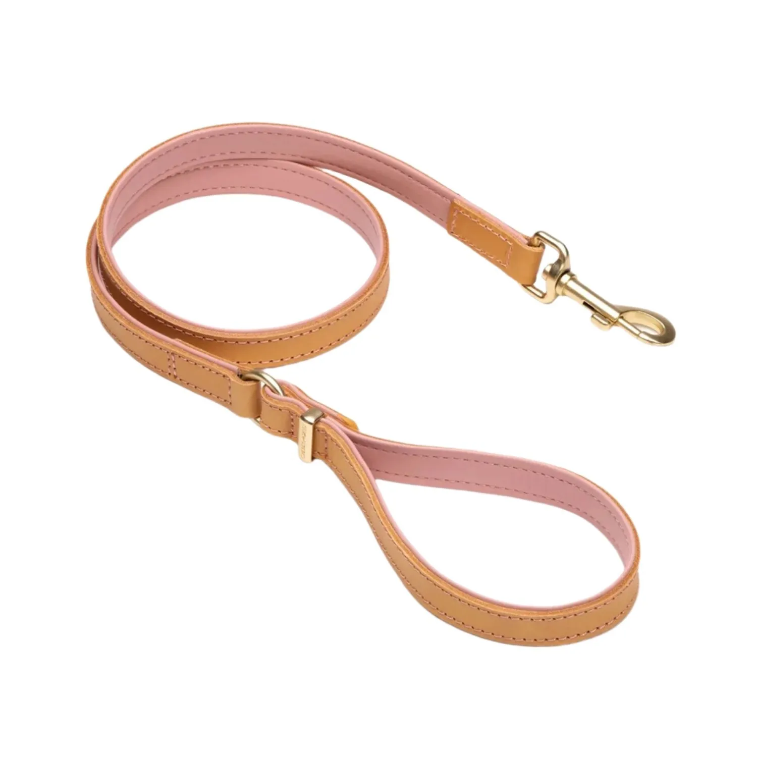 EzyDog Oxford Leather Dog Lead Blush Large
