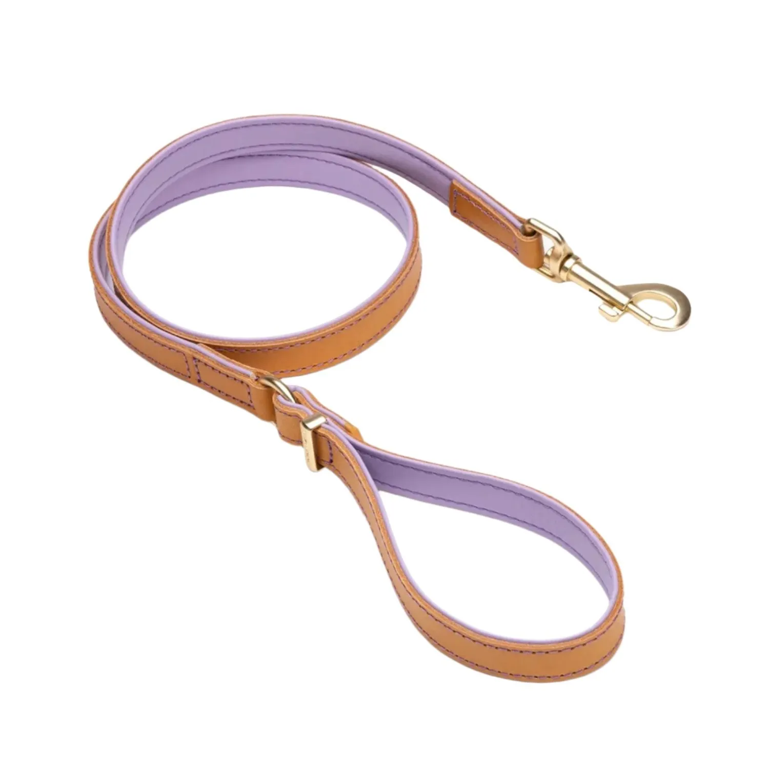 EzyDog Oxford Leather Dog Lead Lilac Large