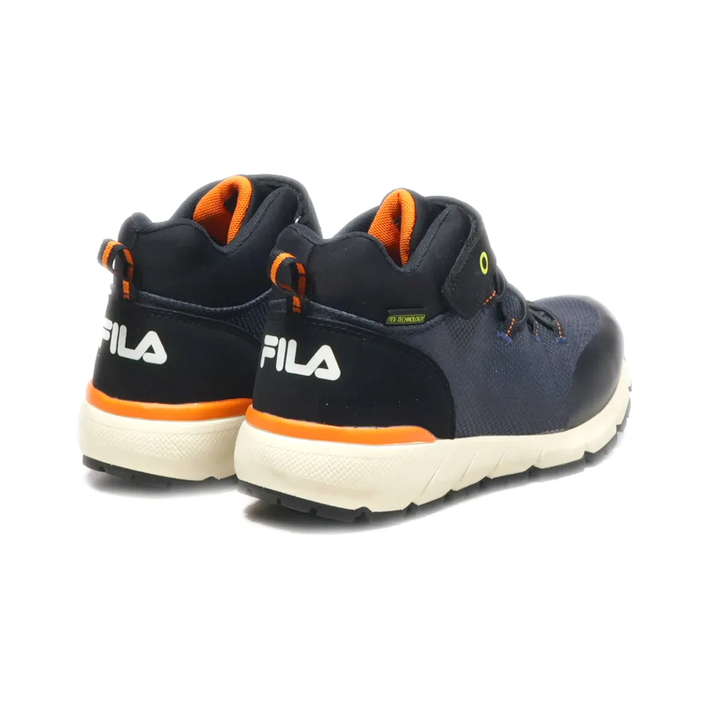 Fila Tex Technology High-Top Sneakers Fabric Blue Colour For Women