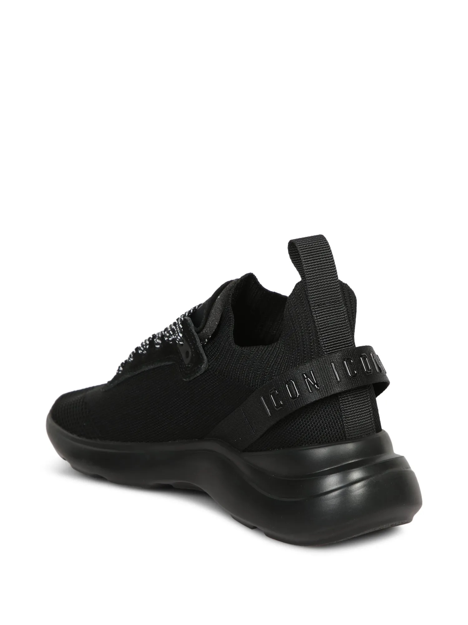 Fly Lace Logo Ton Black Sneakers