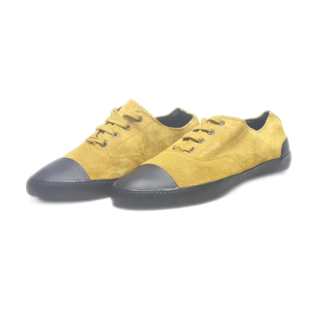 Fred Ferry Low-Top Sneakers Suede Yellow Colour For Men
