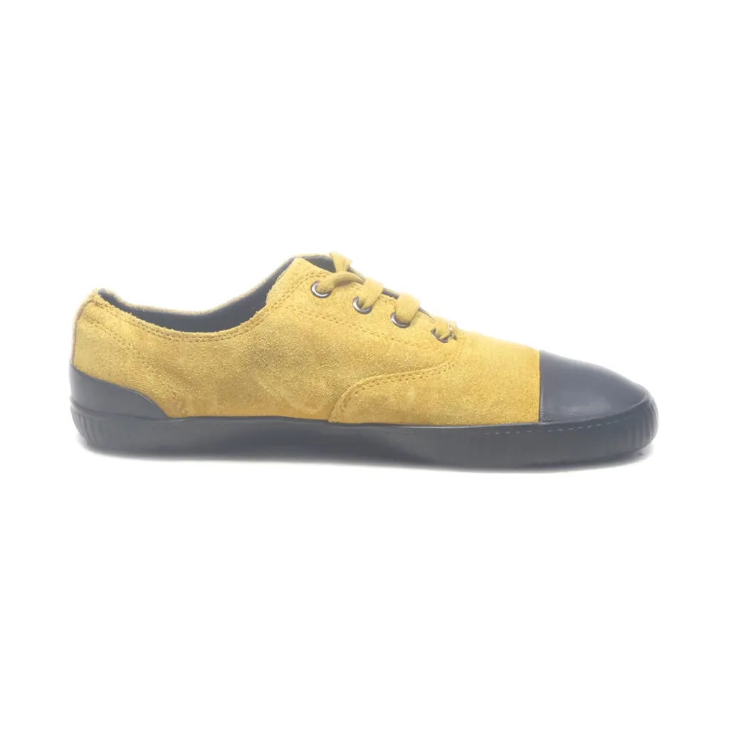 Fred Ferry Low-Top Sneakers Suede Yellow Colour For Men