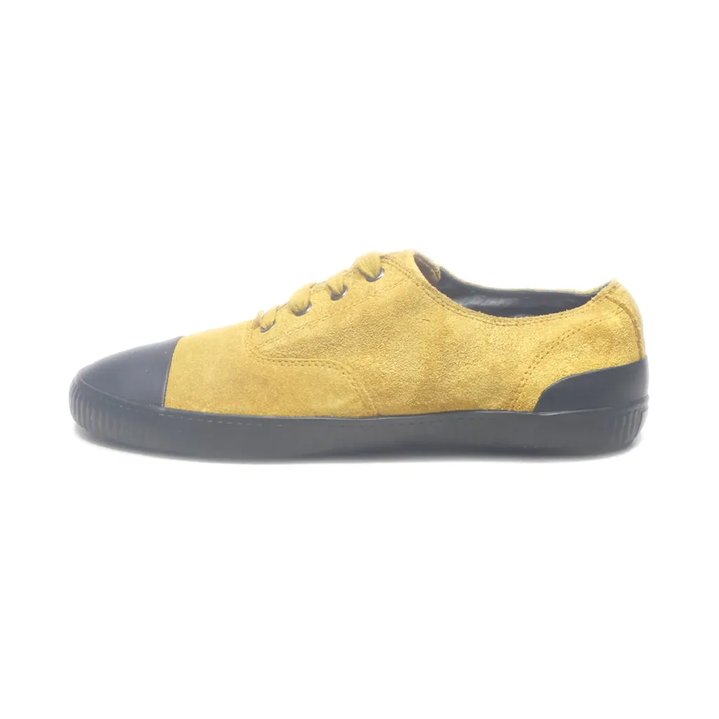 Fred Ferry Low-Top Sneakers Suede Yellow Colour For Men