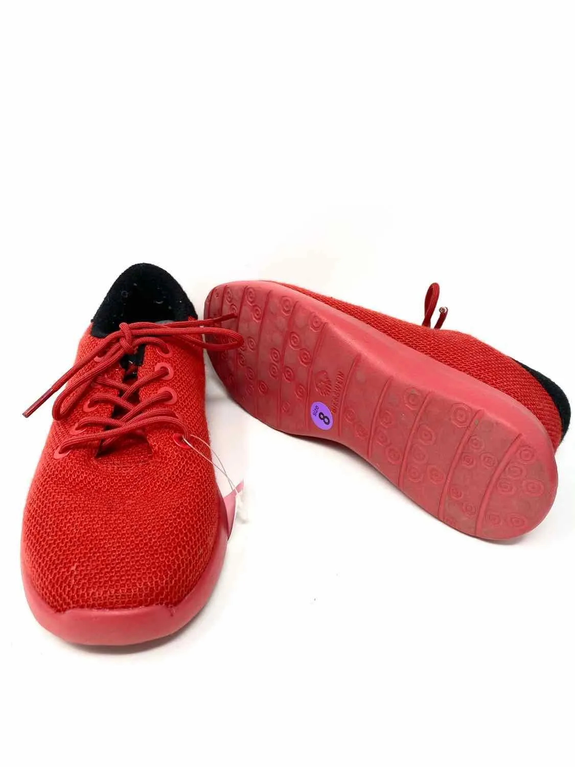 Giesswein Shoe Size 39/8 Red/Black Merino Wool Knit Sneakers