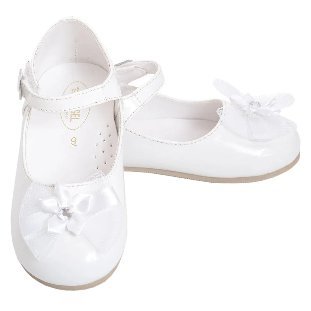 Girls White Patent Special Occasion Shoe 3 Baby -11 kids