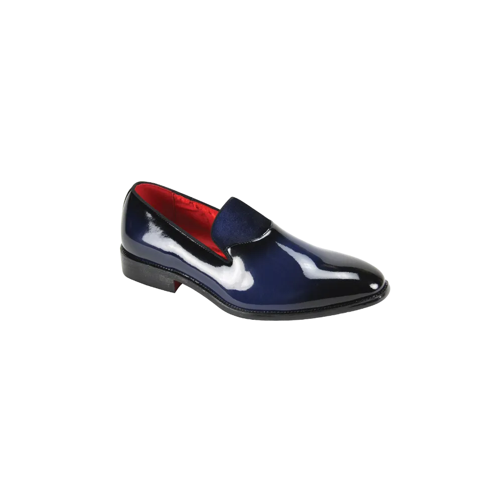 Globe footwear Navy Blue Smokers Patent Leather Men's Fancy Style Shoe