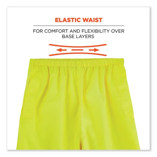 Glowear 8916 Class E Lightweight Hi-vis Rain Pants, X-large, Lime, Ships In 1-3 Business Days
