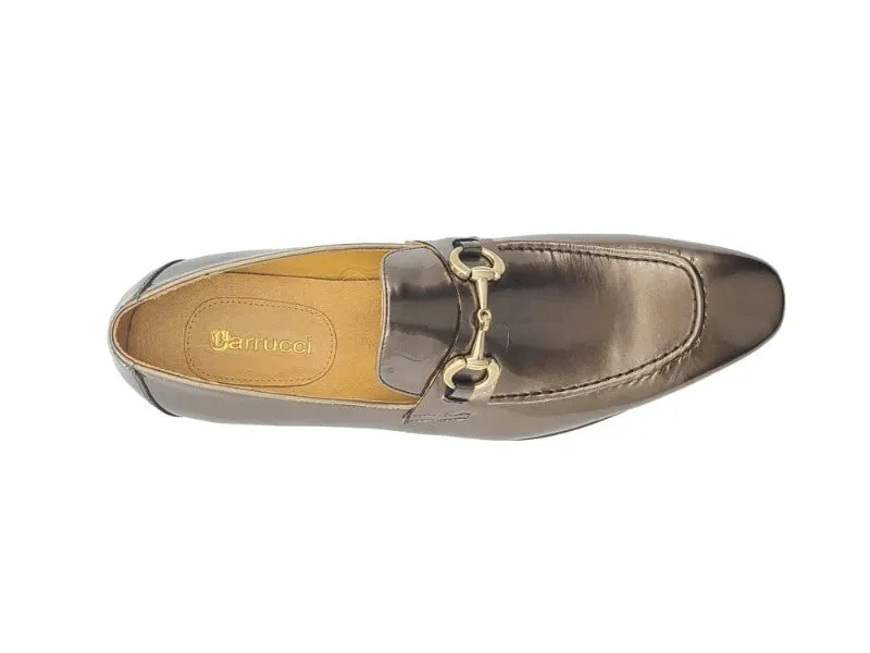 Gold carrucci patent leather mens shoes shiny slip on dress Shoes Gold Buckle