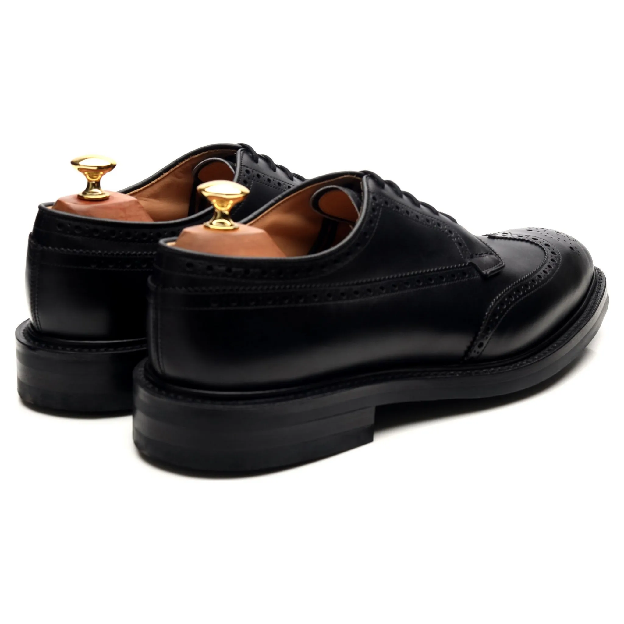 'Grafton' Black Leather Derby Brogues UK 9.5 G