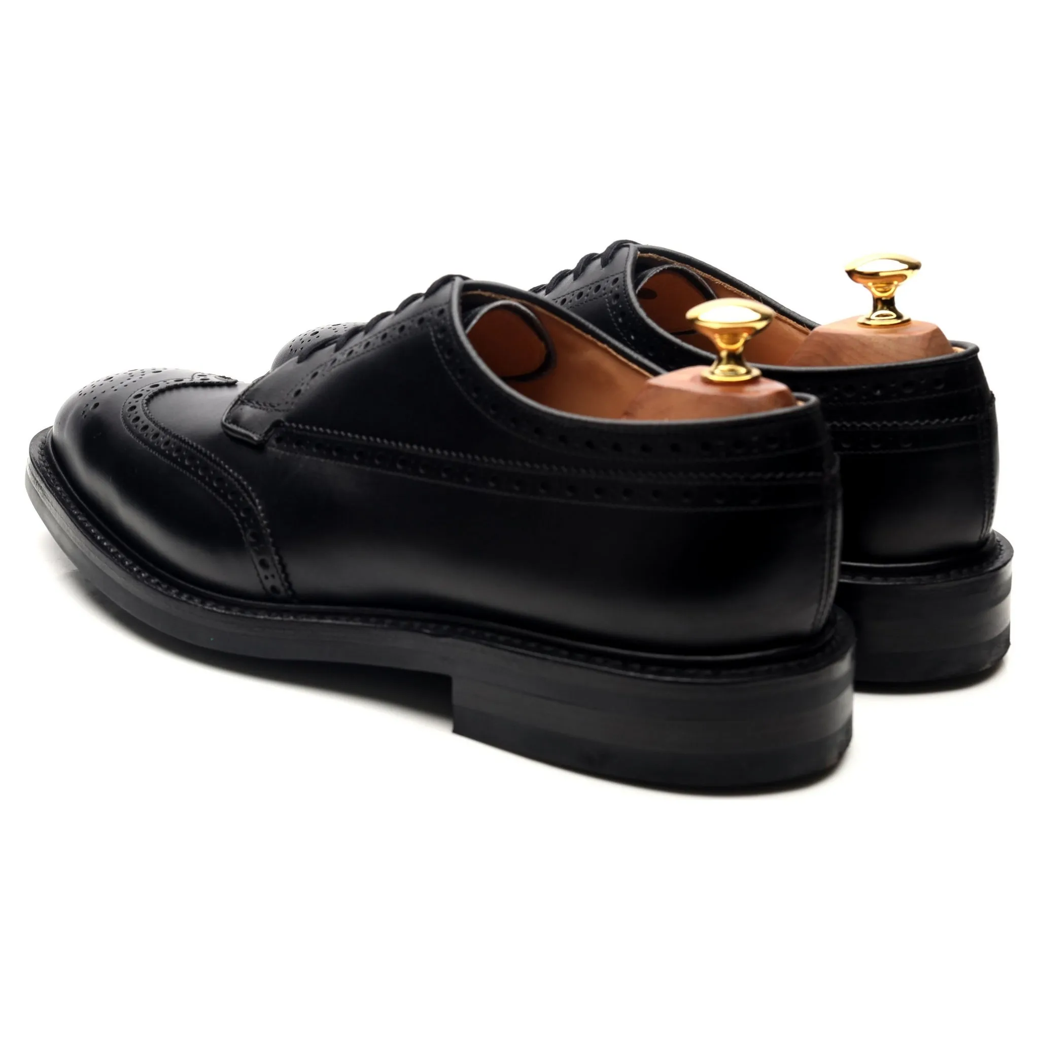 'Grafton' Black Leather Derby Brogues UK 9.5 G